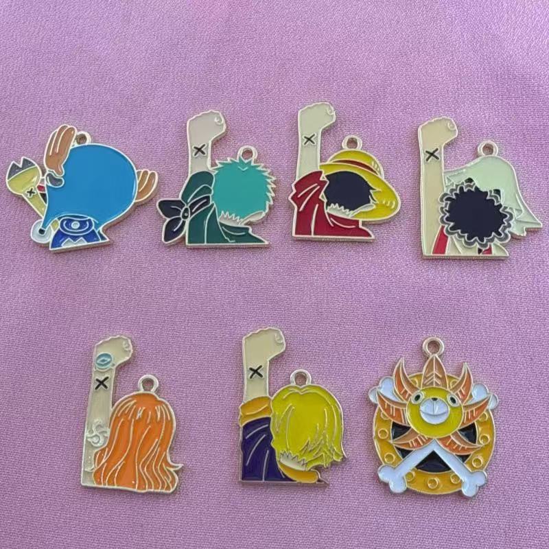 Event Party - 合金製のオイルドロップ型漫画ペンダント10個入り。DIYでアクセサリー作りに。イヤリングやキーホルダーのパーツとして。