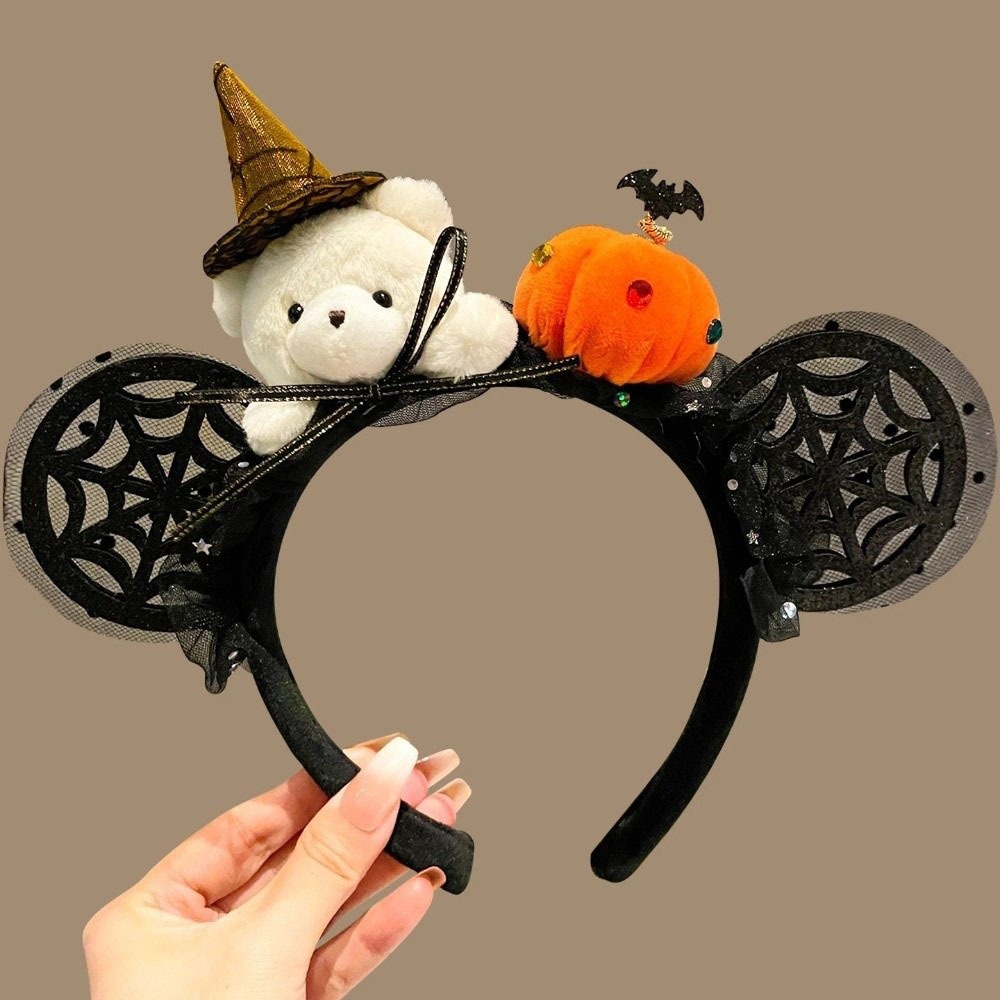 Party Hat Cone - 面白い蜘蛛のハロウィーンヘッドバンド、かぼちゃのリボン、ハロウィーンパーティー用ヘアバンド、幽霊のスパンコール付き円錐形帽子、ヘアフープ、男性用。