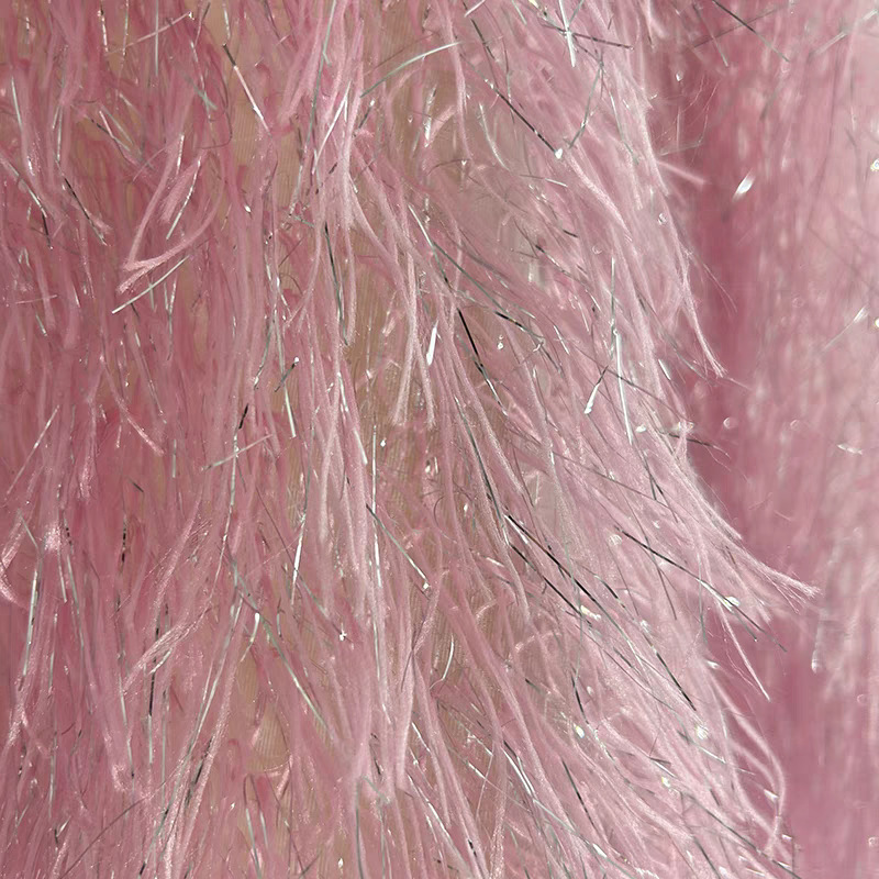 Glitter Tablecloth - 140 センチメートル幅ゴールドレギュラーフリンジフェザーチュール生地スパンコールメッシュステージパフォーマンス衣装 DIY デザイナー縫製材料 F090