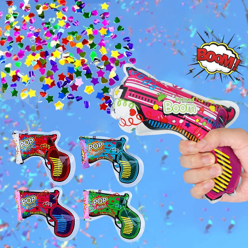 Confetti Cannon Tube - 10 個パーティーインフレータブルバルーン手持ち紙吹雪結婚式フェスティバル新年装飾バルーンおもちゃパーティー用品