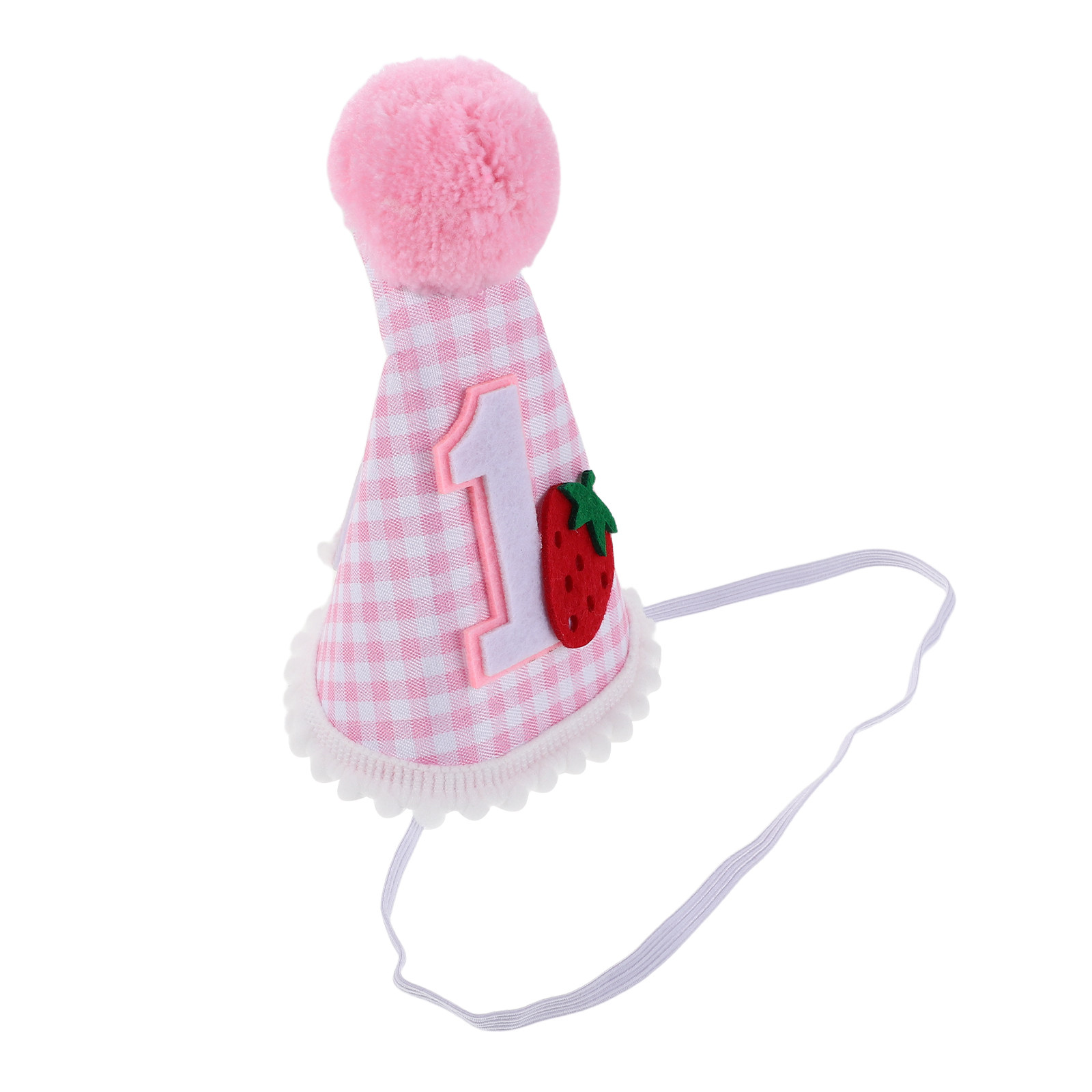 かわいらしいベリーの形をした、いちご柄の誕生日帽子。小さめの - Party Hat Cone のレビューと価格
