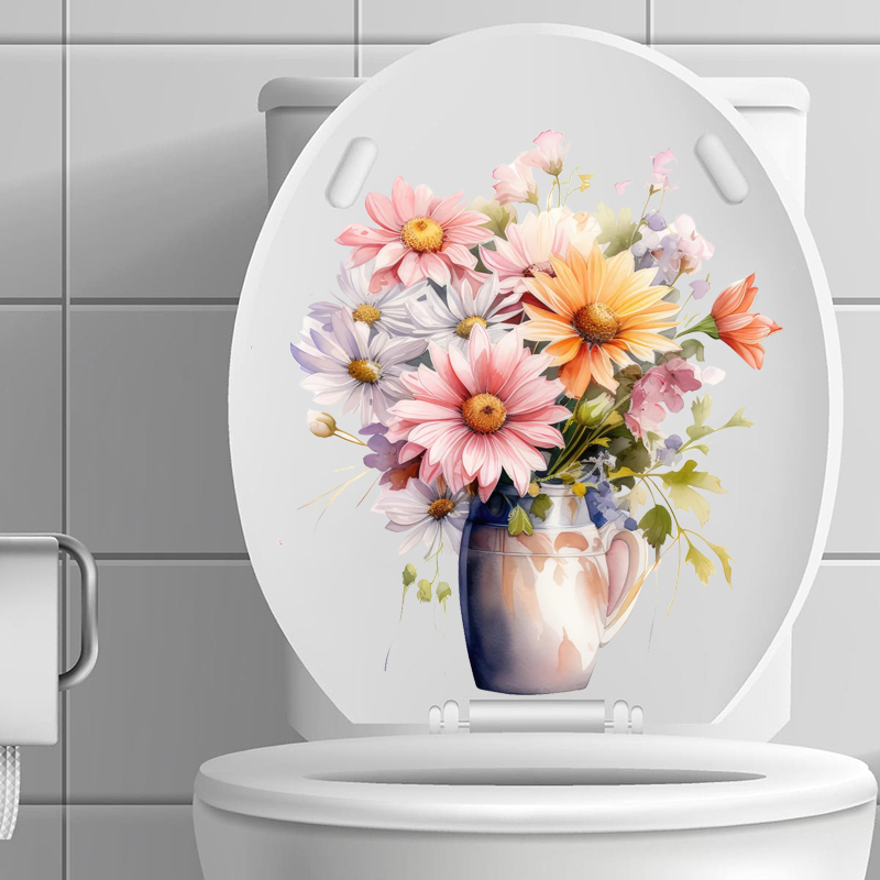 C51 #   ミニマルな花柄のウォールステッカー。バスルー - Flower Wall Panel のレビューと価格