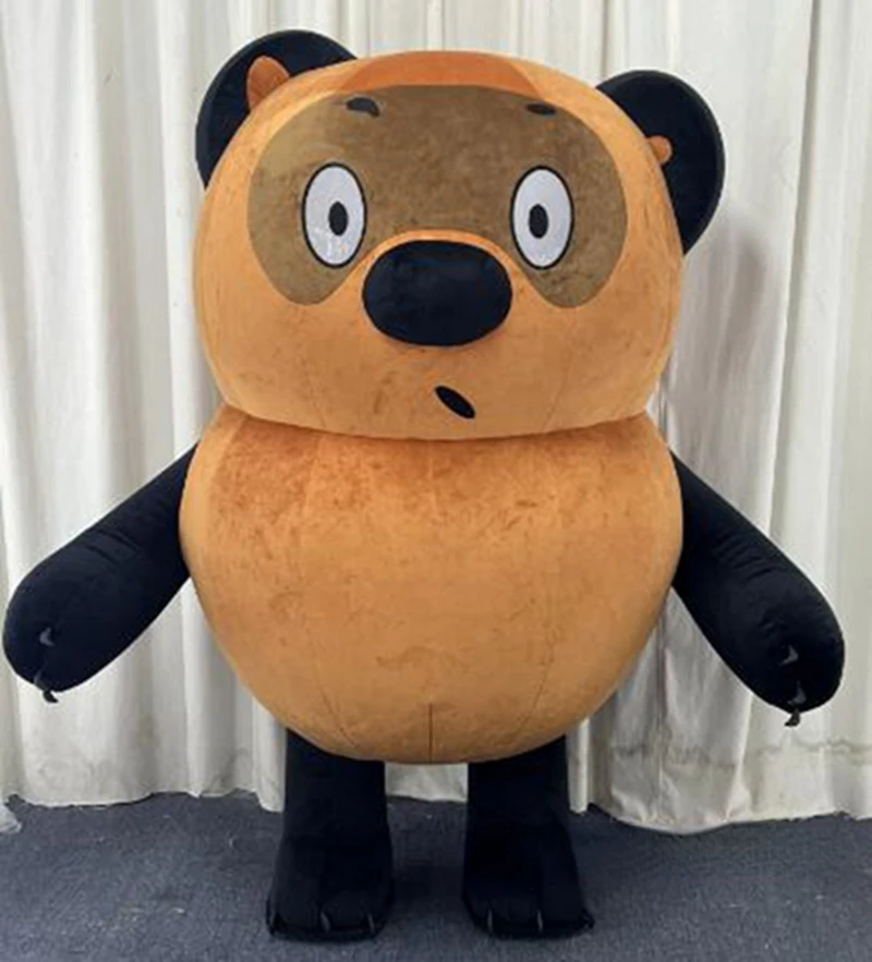 茶色と黒色のクマの着ぐるみ。大人用、全身を覆う、ふわふわ素材 - Event & Party Supply のレビューと価格