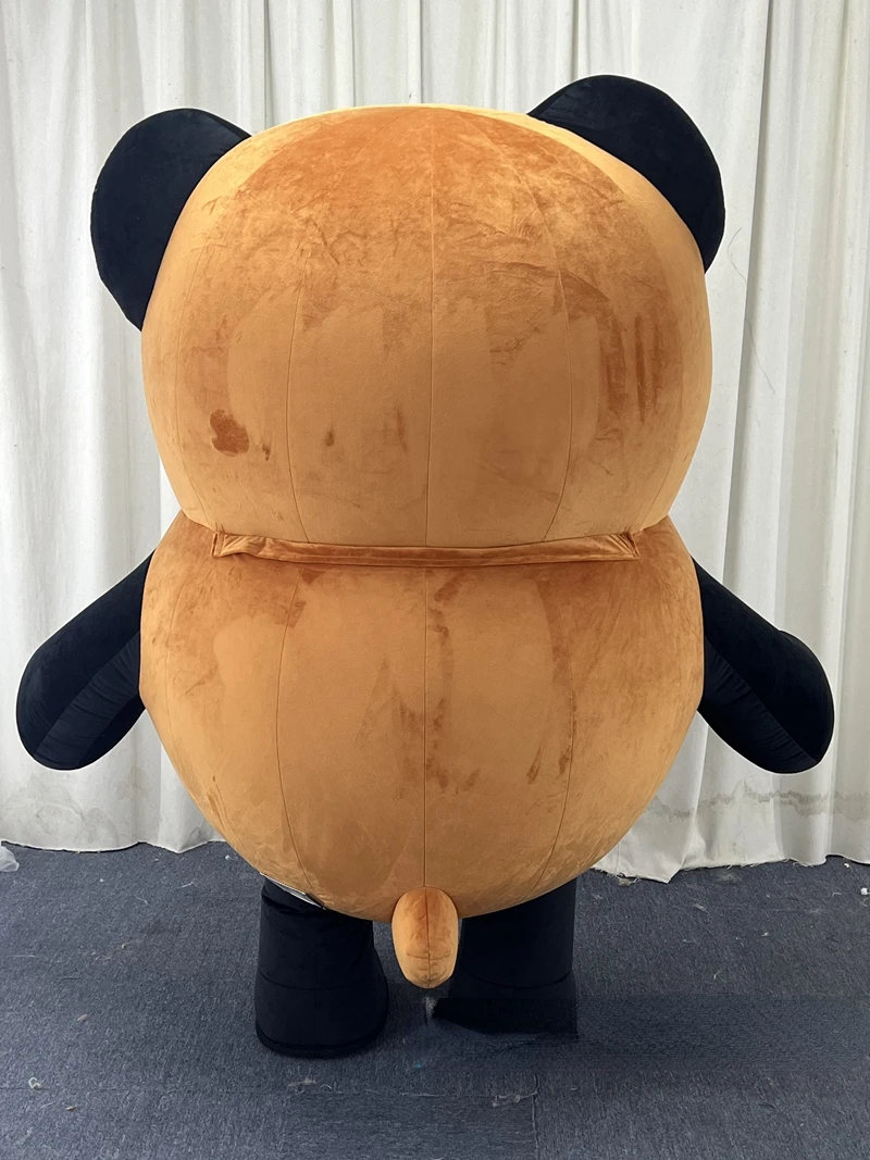 茶色と黒色のクマの着ぐるみ。大人用、全身を覆う、ふわふわ素材 - Event & Party Supply のレビューと価格