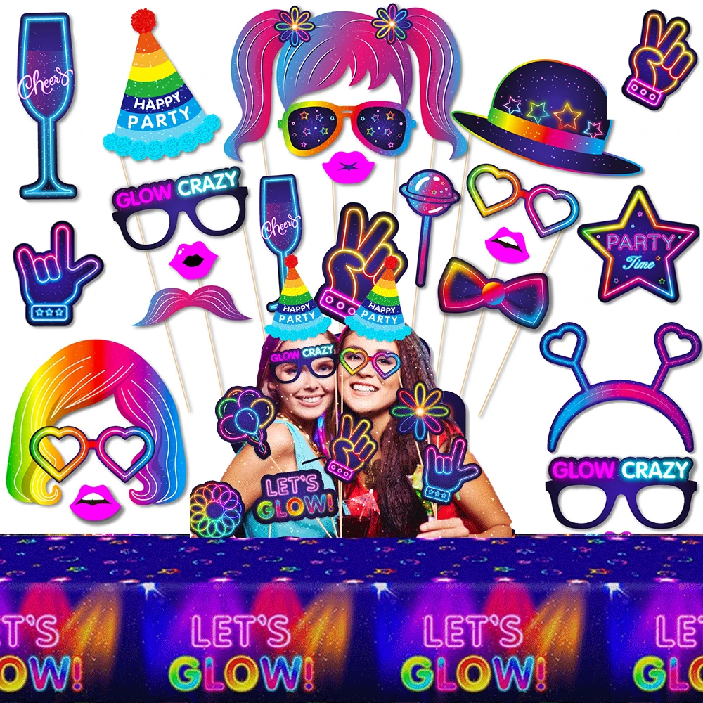 カラフルな使い捨てネオンローテーブルクロス,写真ブースのアク - Let'S Party Event Supply のレビューと価格