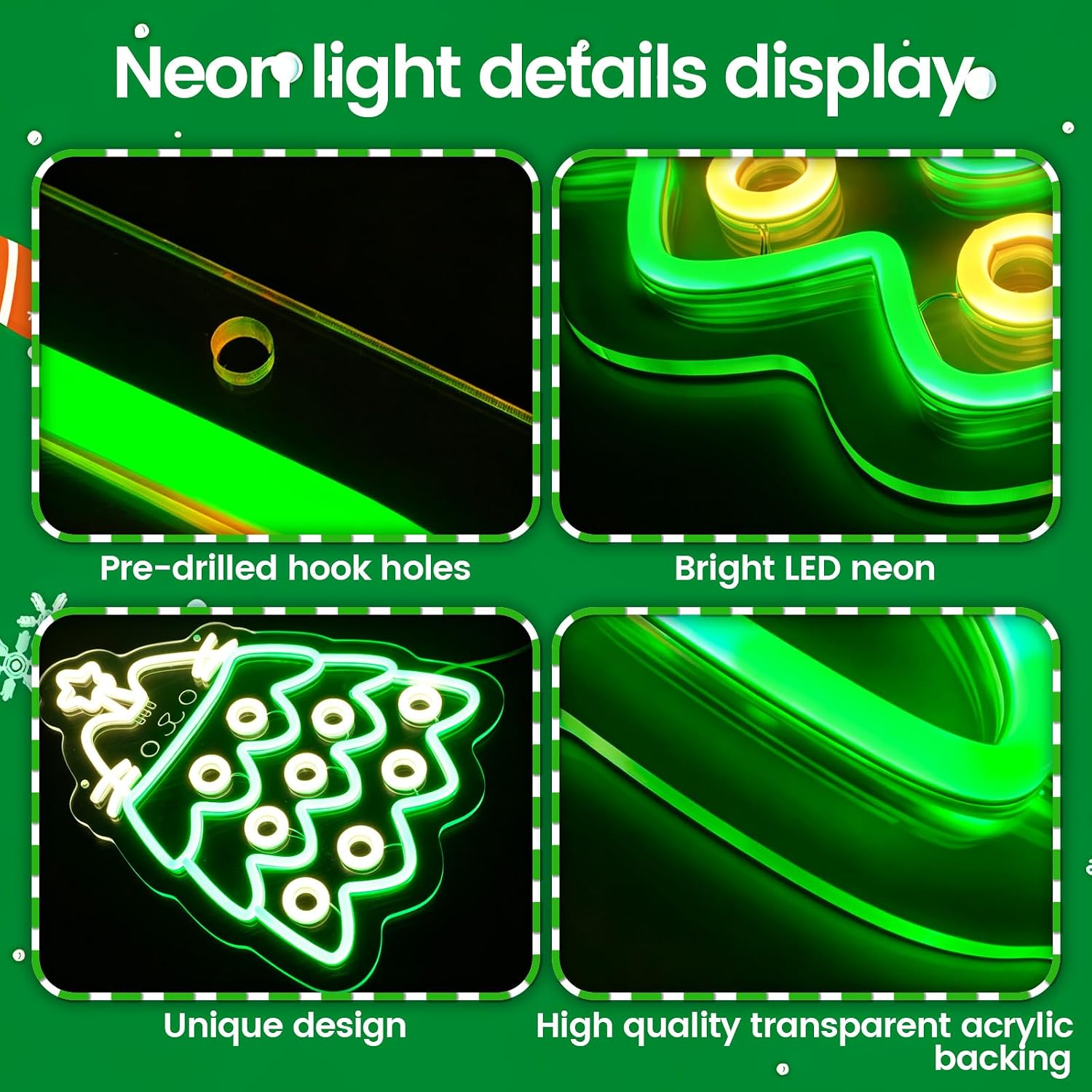 クリスマスツリー型LEDネオンサイン。USB電源で、自宅、寝 - Neon Sign Party のレビューと価格