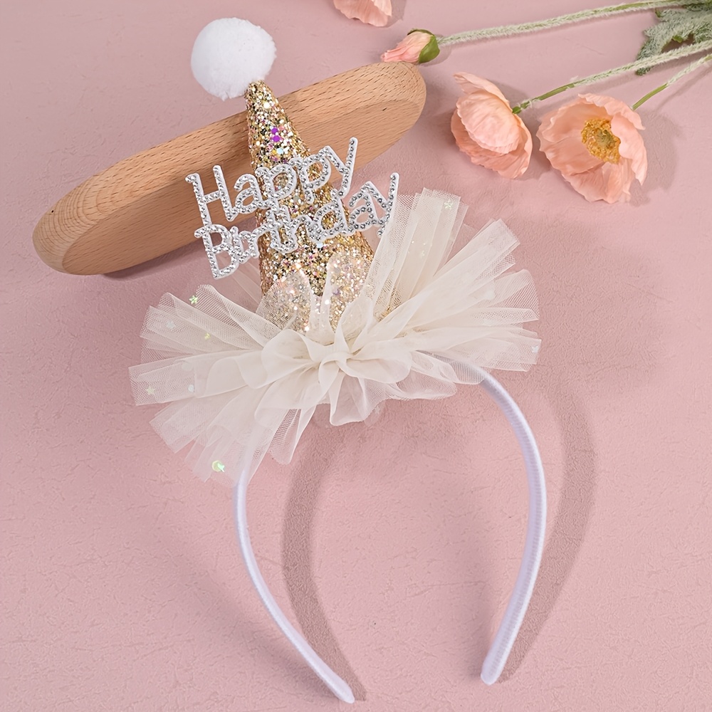 プリンセス風の誕生日用ラインストーンヘアフープ。キラキラと輝 - Party Hat Cone のレビューと価格