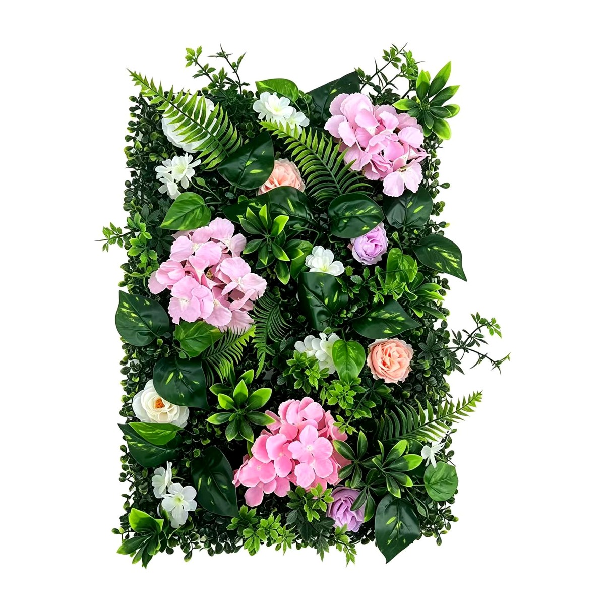 造花壁パネル 40x60cm 人工ひまわり、バラ、デイジーの - Flower Wall Panel のレビューと価格